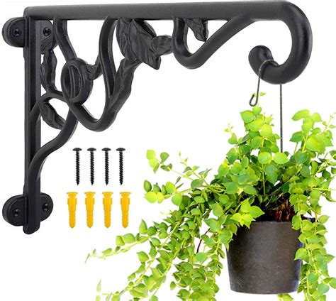 small ornate metal bracket hook|Iron Wall Hooks Metal Heavy Duty Plant Hanger Bracket Coat .